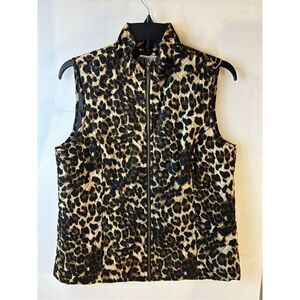 Chico weekender zipper vest size 0 xs animal print